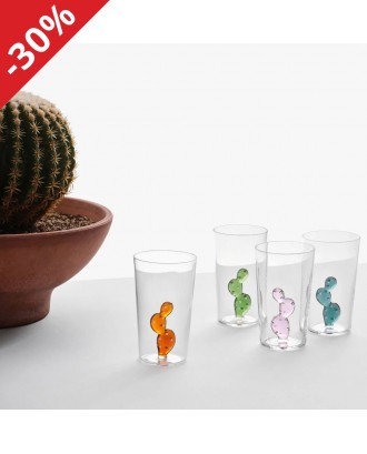 Pahar pentru apa, Cactus Amber, 13 cm, Desert Plants - designer Alessandra Baldereschi - ICHENDORF